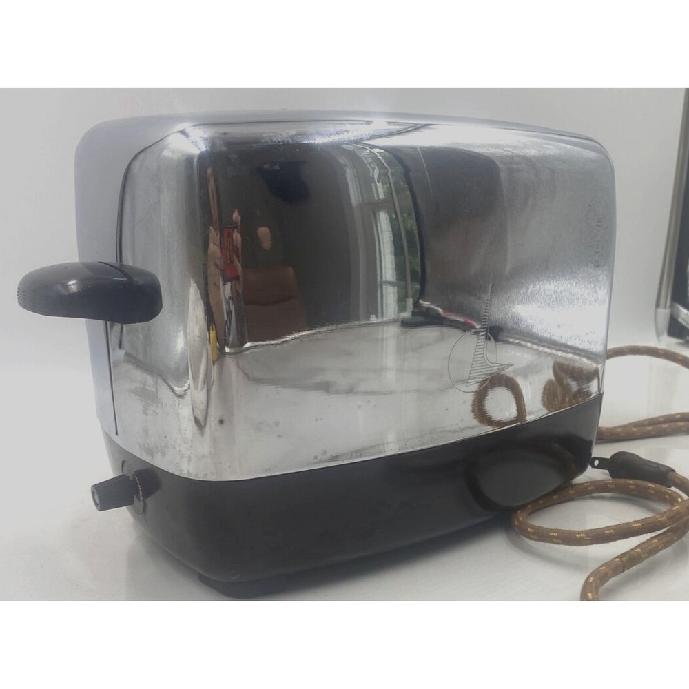 VINTAGE Imperial Toaster Chrome Model 1116-A Single SLICE POP UP TOASTER Works
